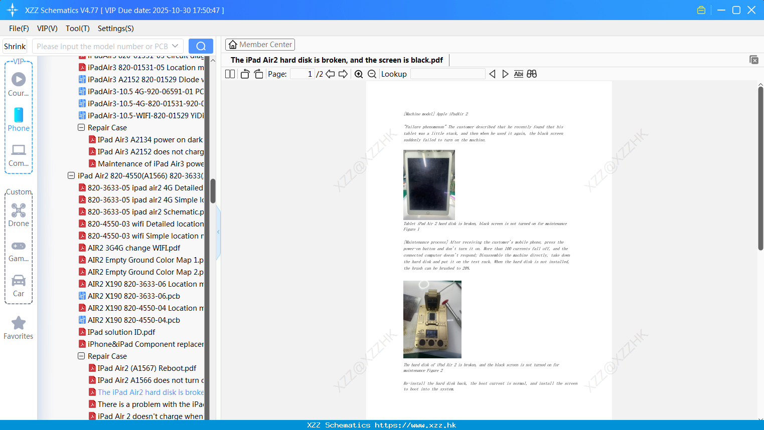 The IPad Air2 Hard Disk Is Broken, And The Screen Is Black